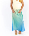 Cecelia Ombre Satin Skirt