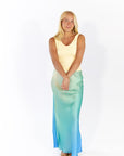 Cecelia Ombre Satin Skirt
