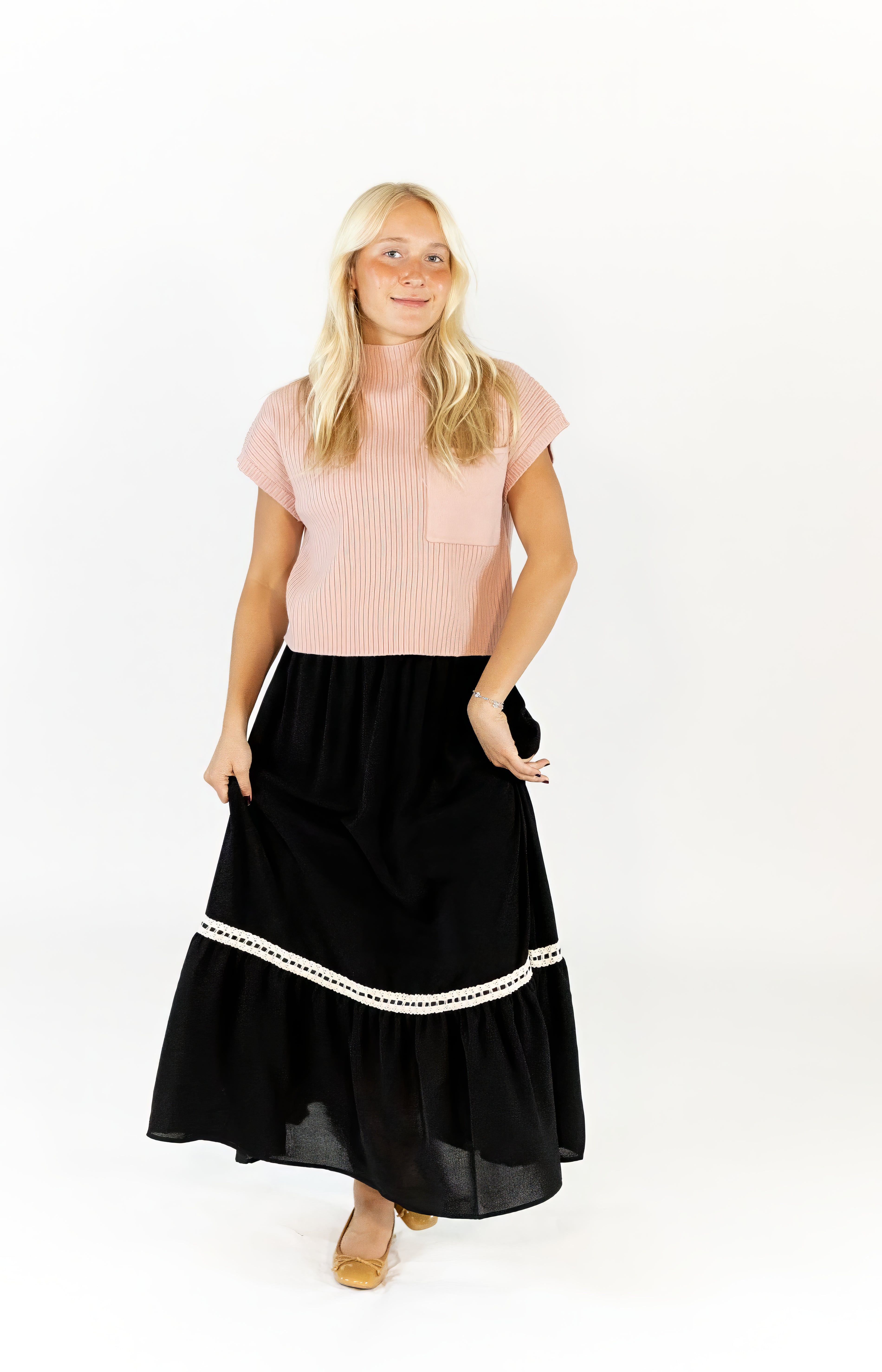 Tabby Pocket Detail Top