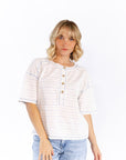Whiley Striped Henley Tee