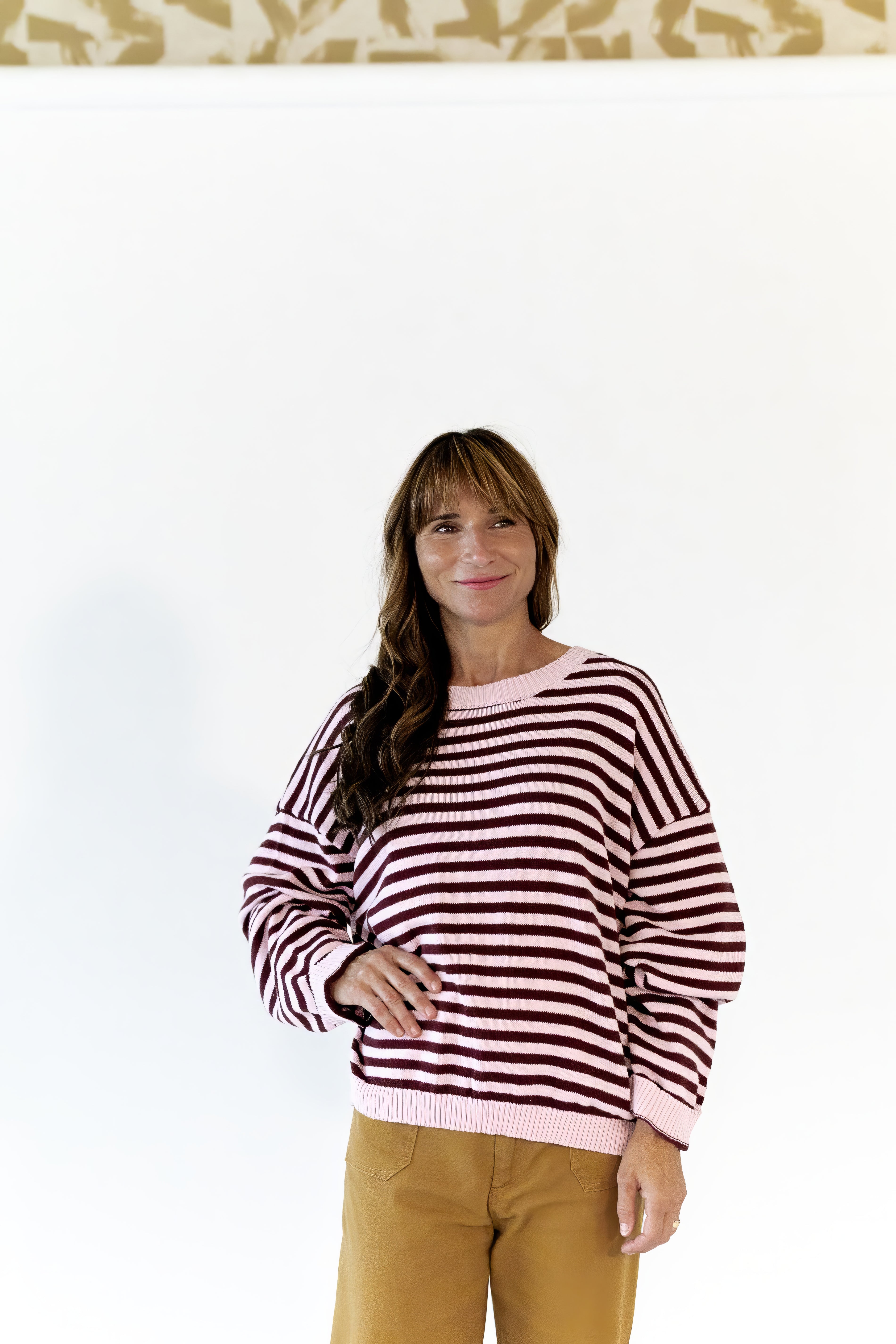 Willa Striped Button Back Sweater