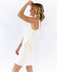 Tuck Lace Wrap Dress