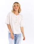 Whiley Striped Henley Tee