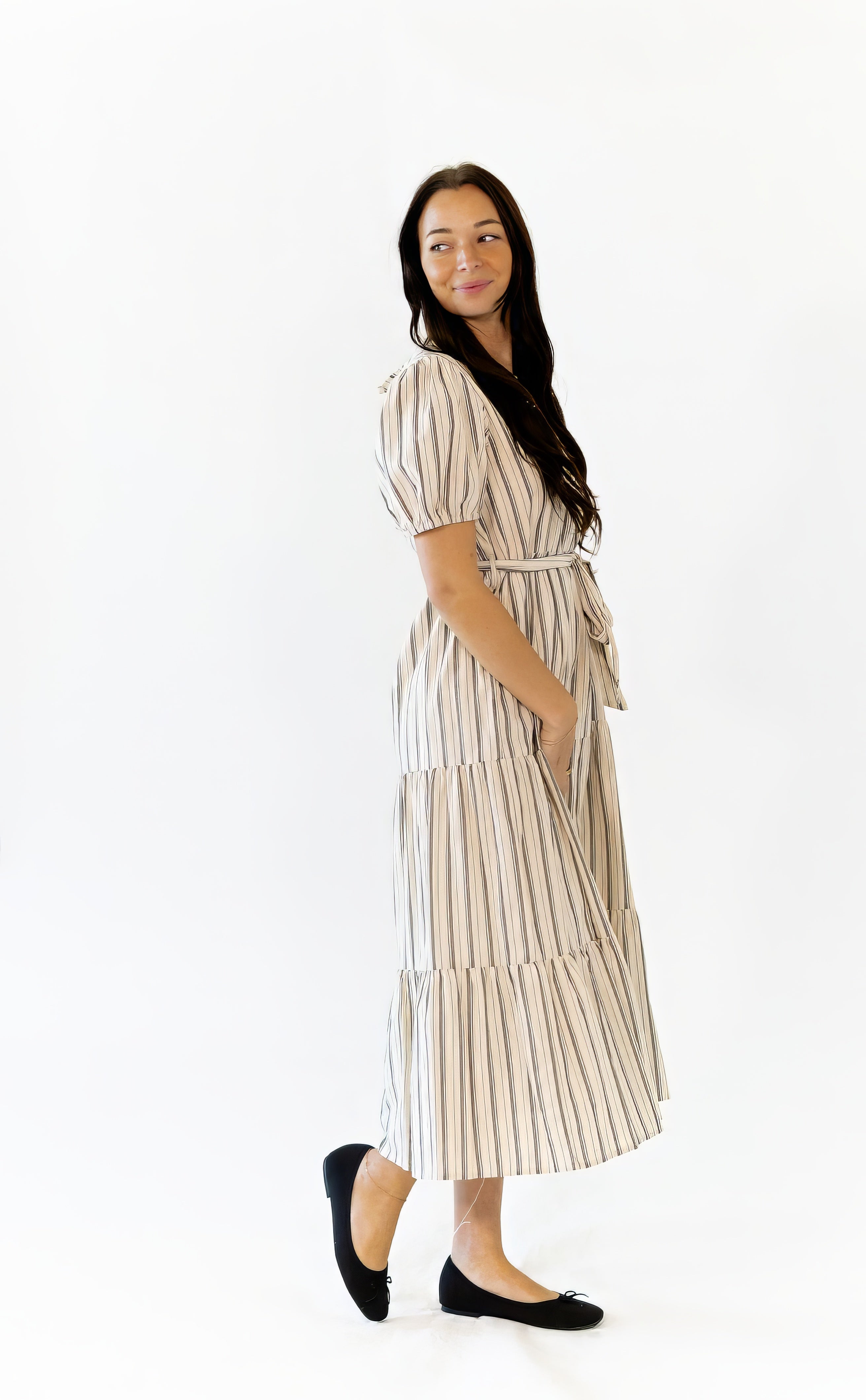 Frankie Striped Midi Dress