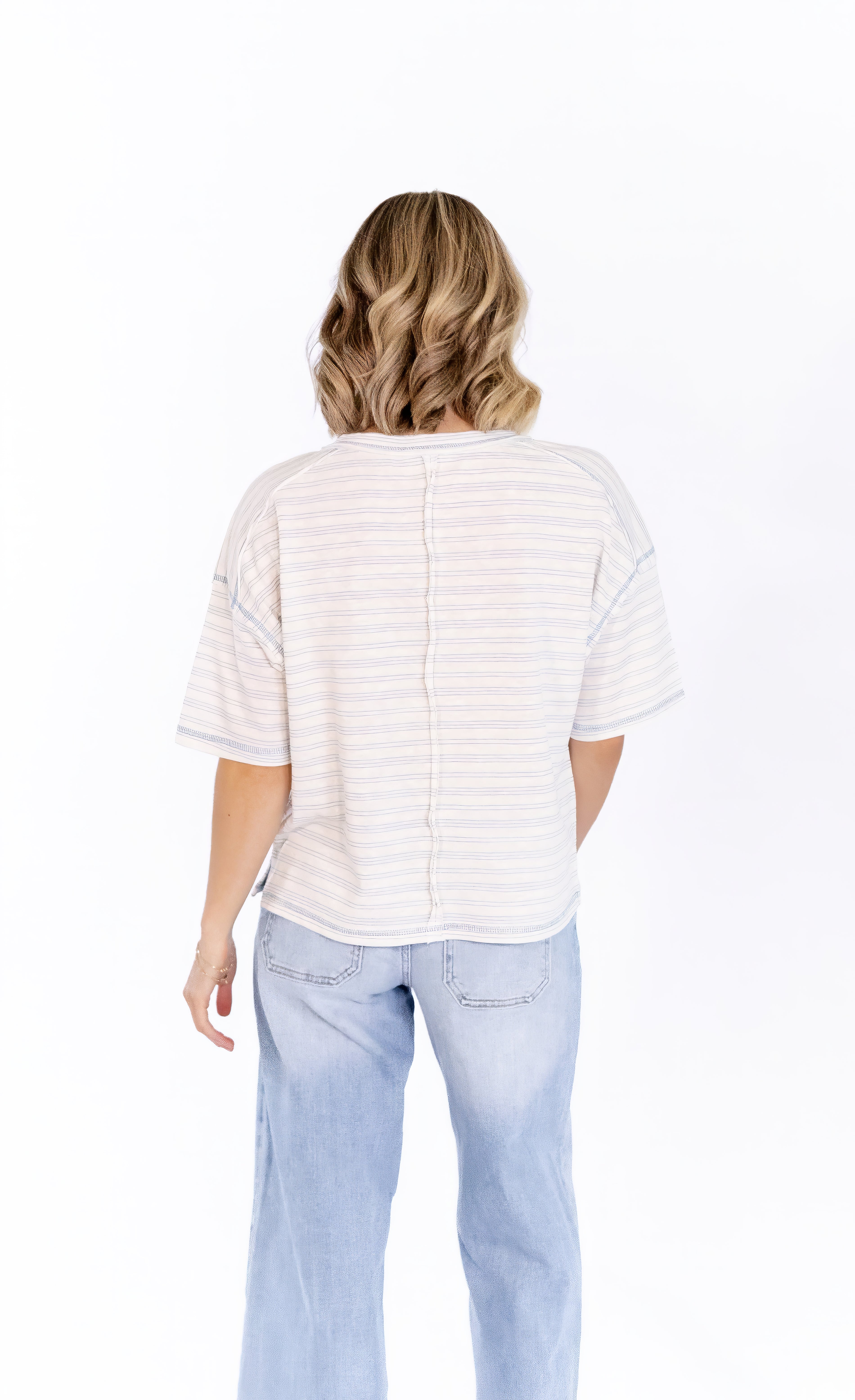 Whiley Striped Henley Tee