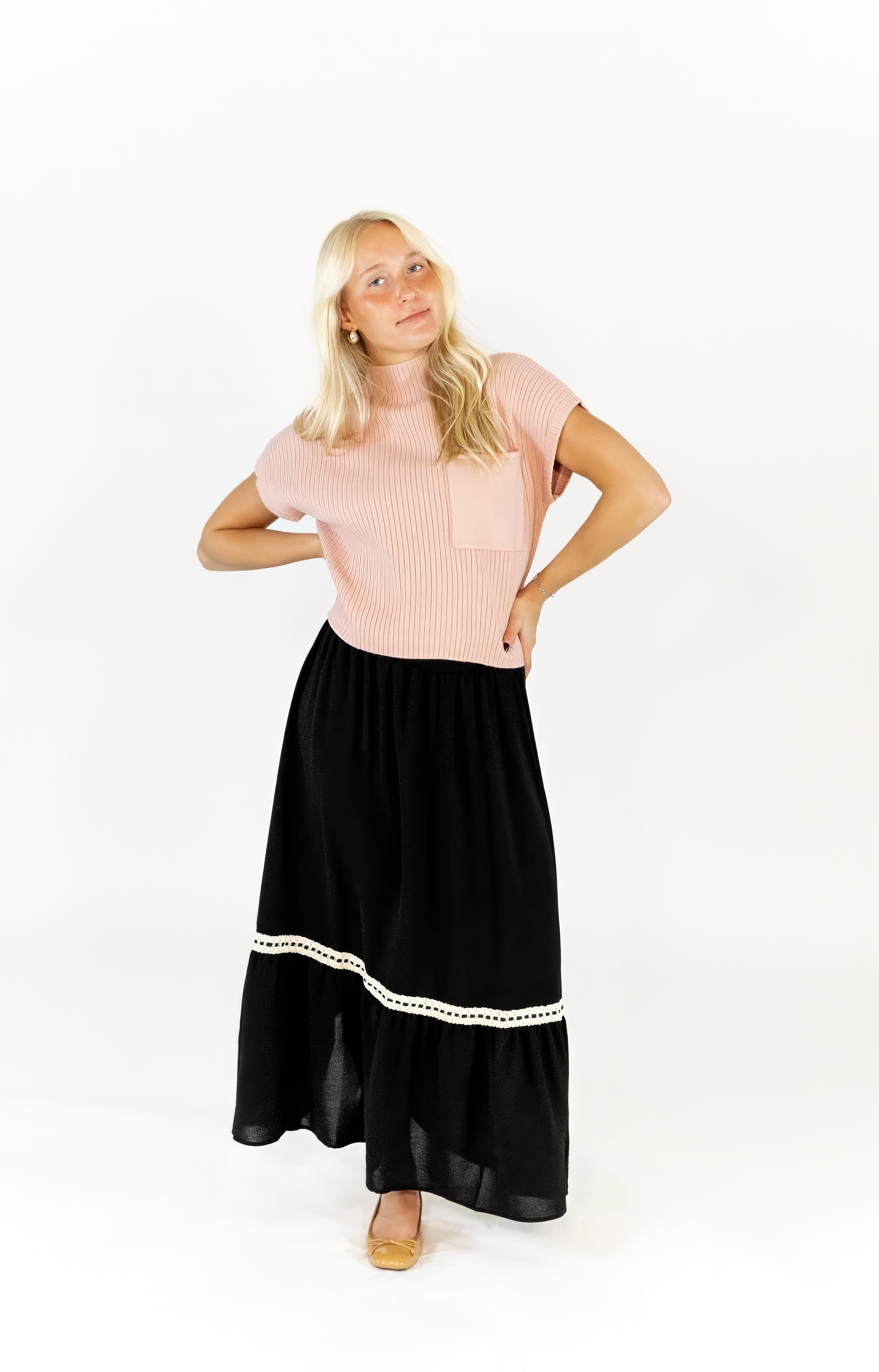 Tabby Pocket Detail Top