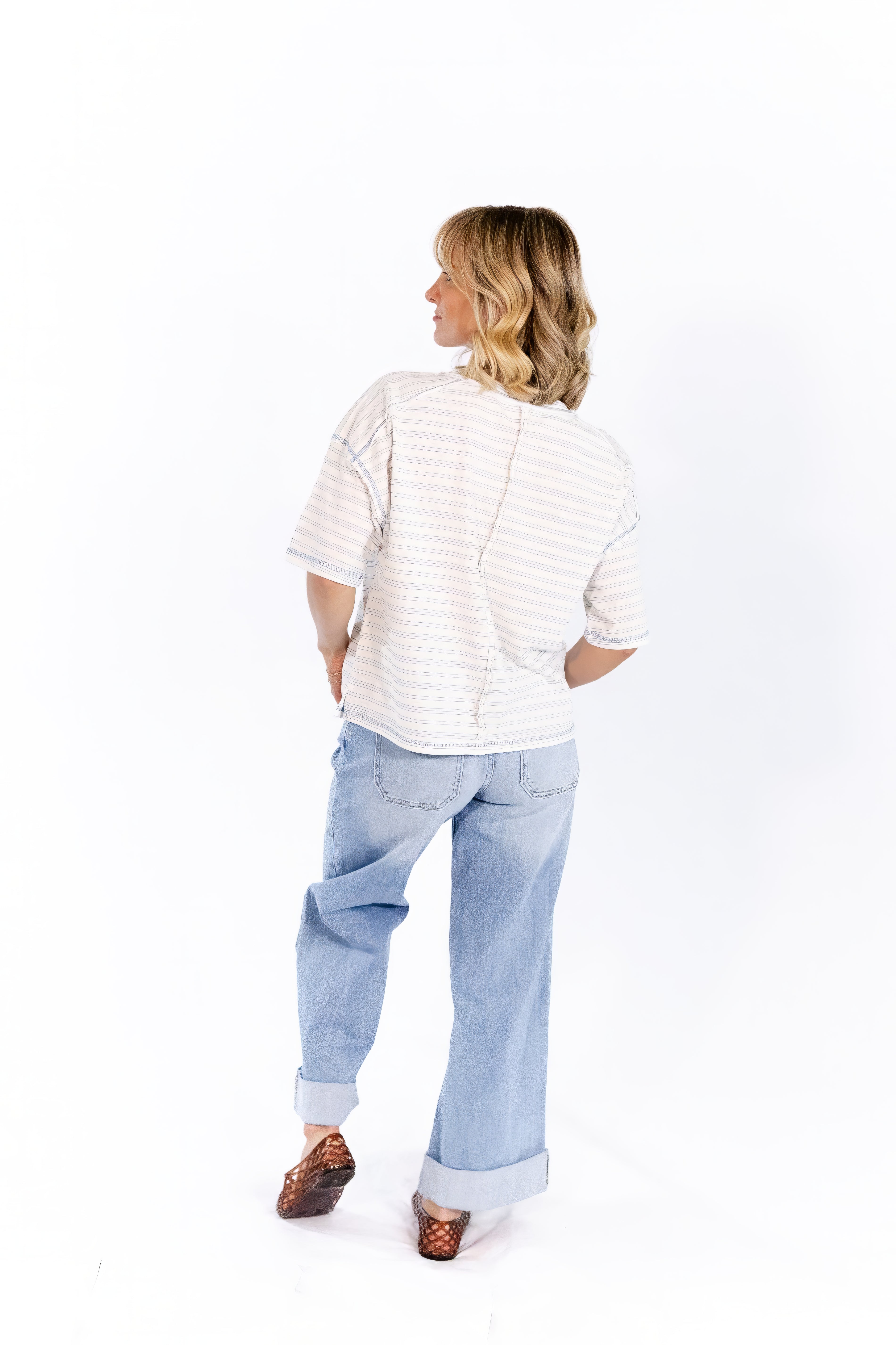 Whiley Striped Henley Tee