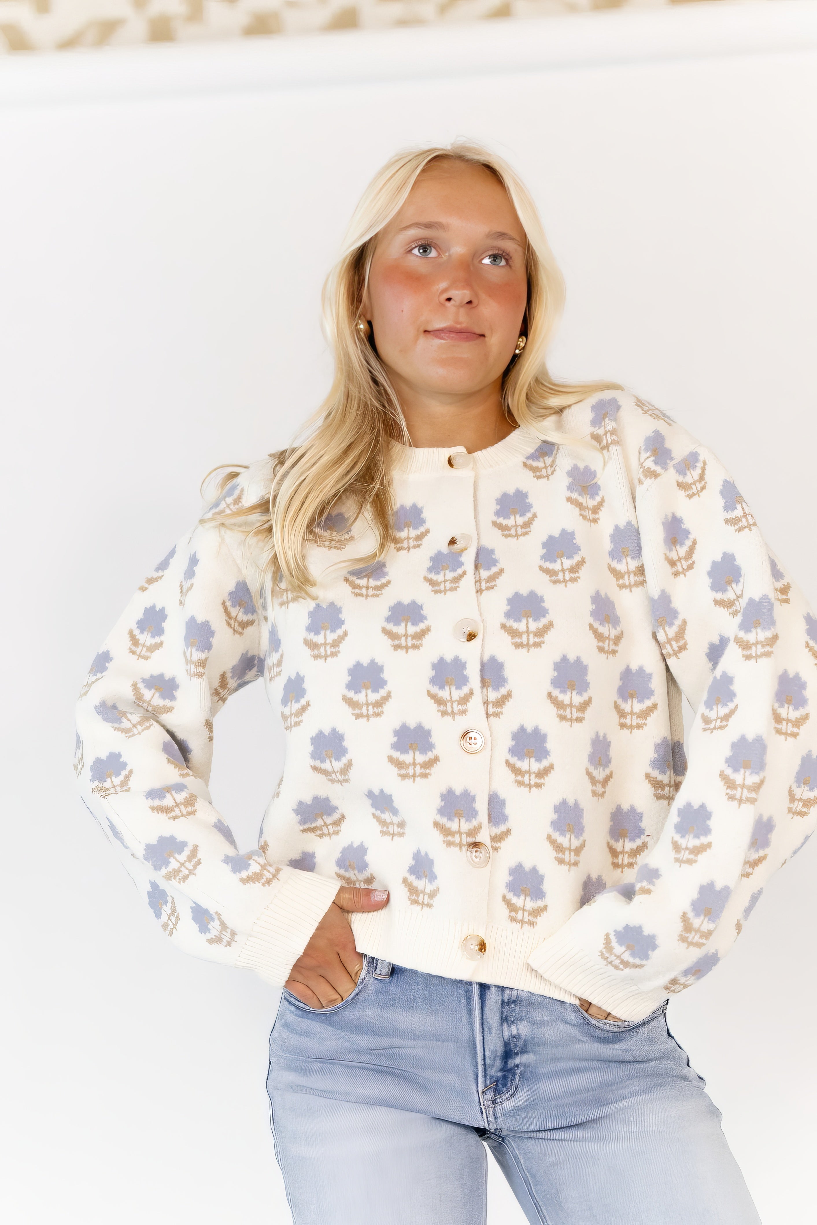 Madeline Jacquard Cardigan