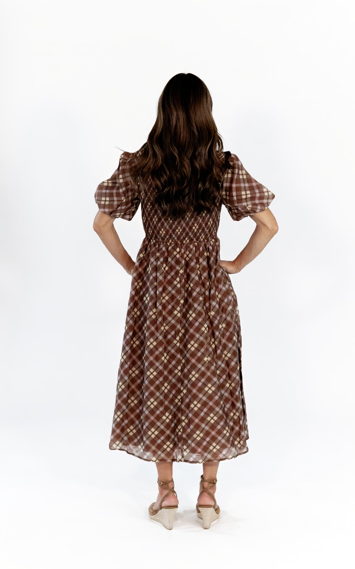 Sylvia Smocked Plaid Dress