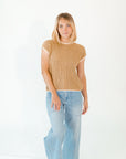 Walter Crochet Contrast Seam Top