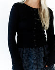 Nara Button Up Scalloped Cardigan