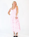 Venza Tiered Maxi Dress・Pink