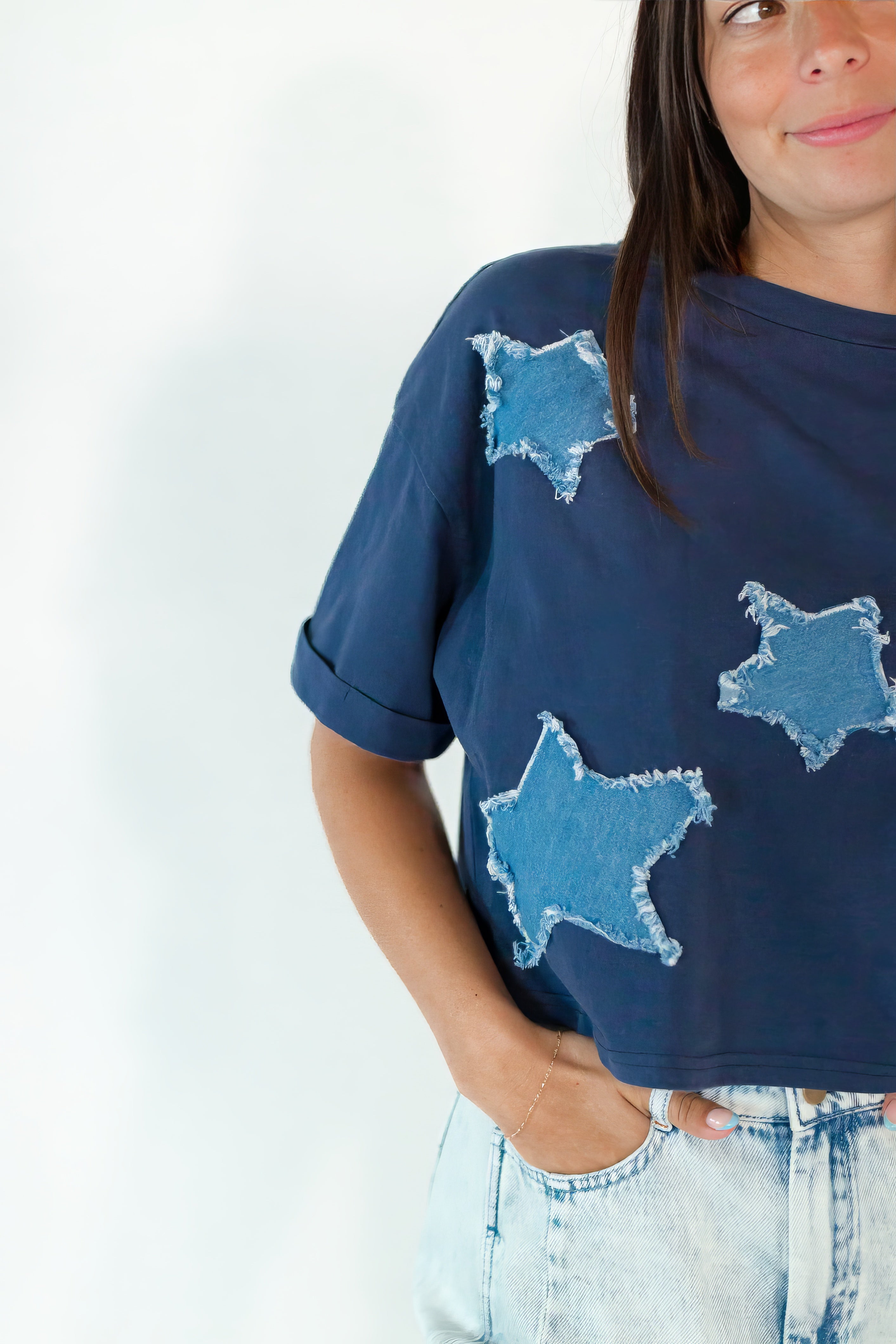 Starry Night Patchwork Top