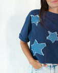 Starry Night Patchwork Top