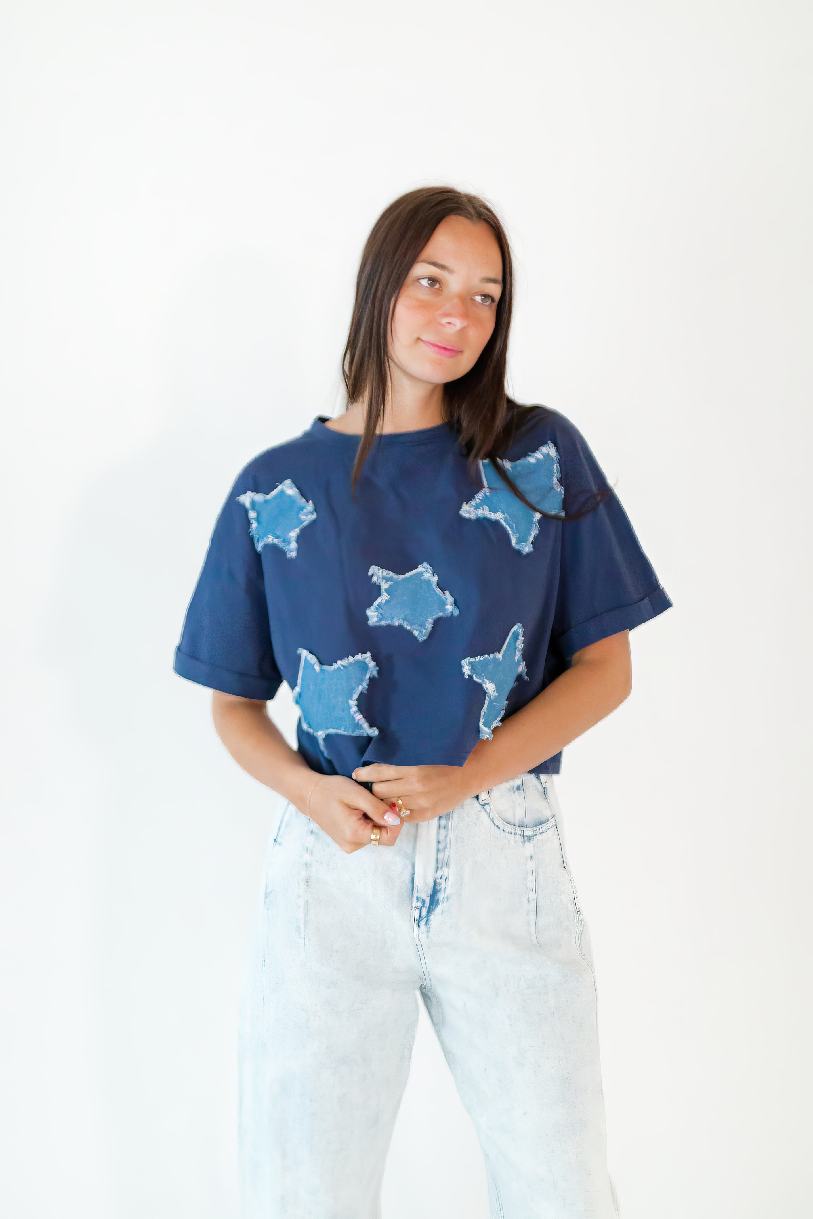 Starry Night Patchwork Top