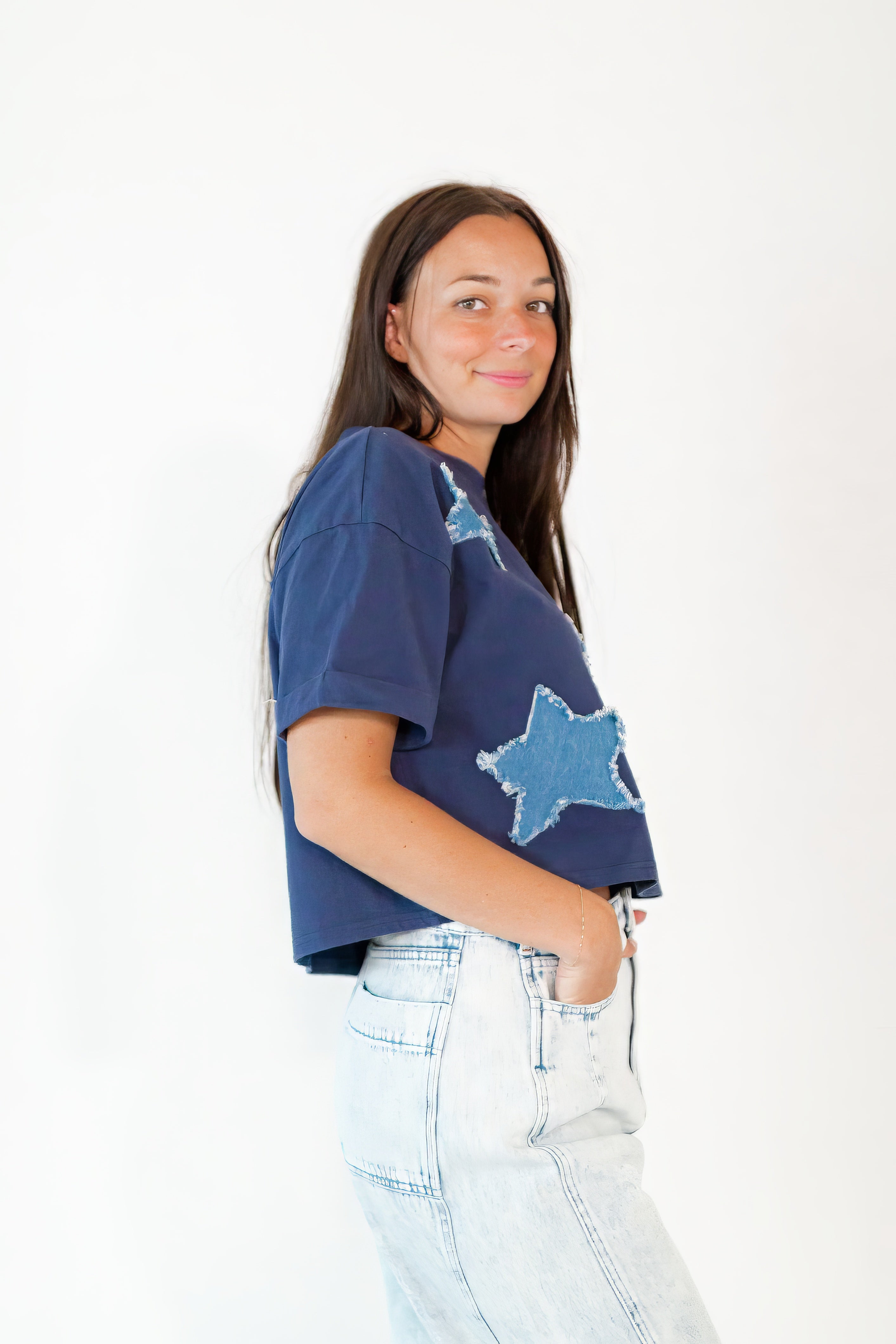 Starry Night Patchwork Top