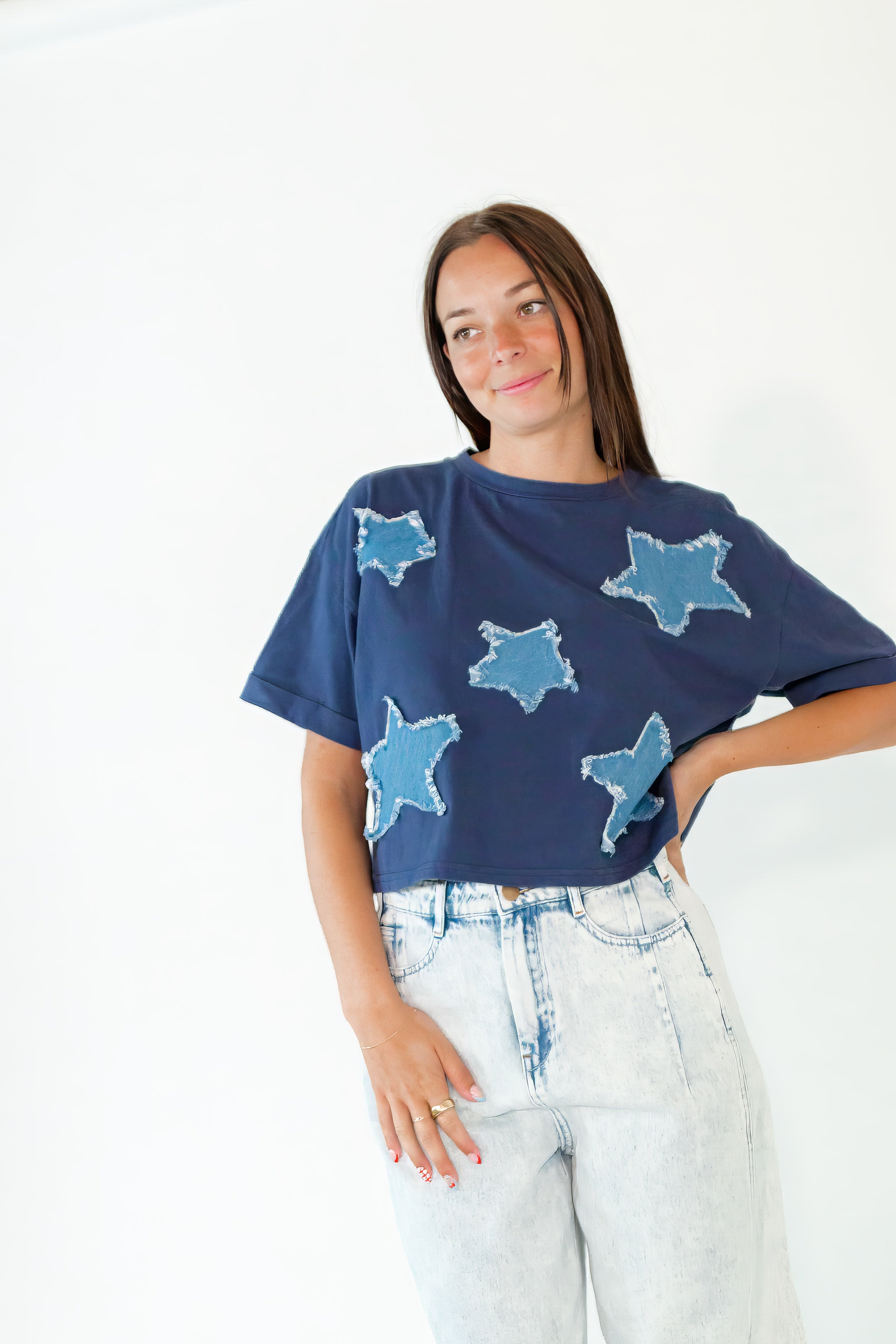 Starry Night Patchwork Top