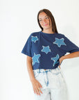 Starry Night Patchwork Top