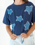 Starry Night Patchwork Top