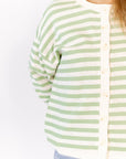 Eterne Striped Button Up Cardigan