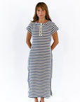 Aven Striped Henley Dress
