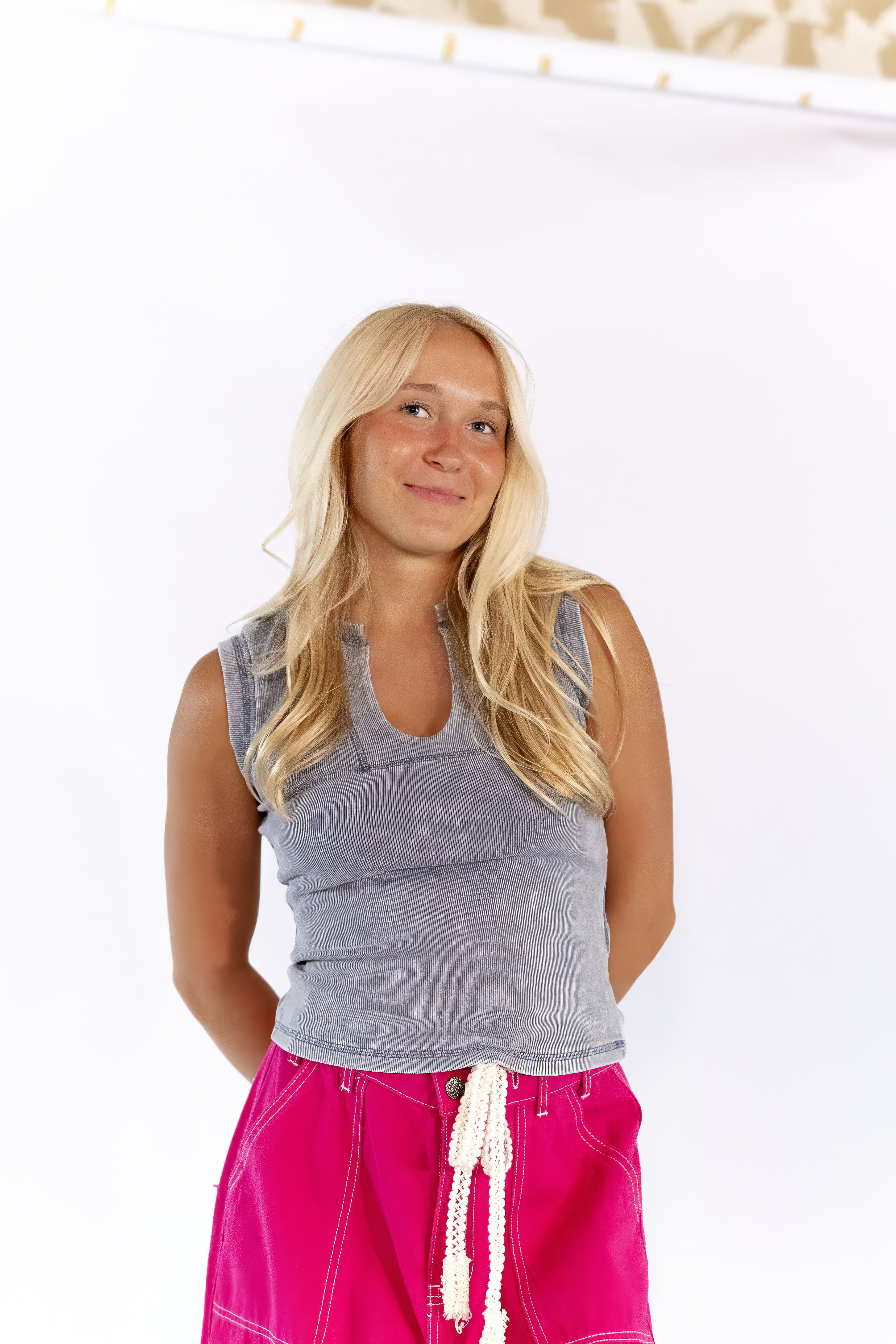 Quincy Split Neck Top · Steel