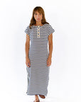 Aven Striped Henley Dress