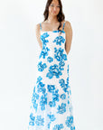 Wylie Floral Drop Hem Maxi Dress・Blue