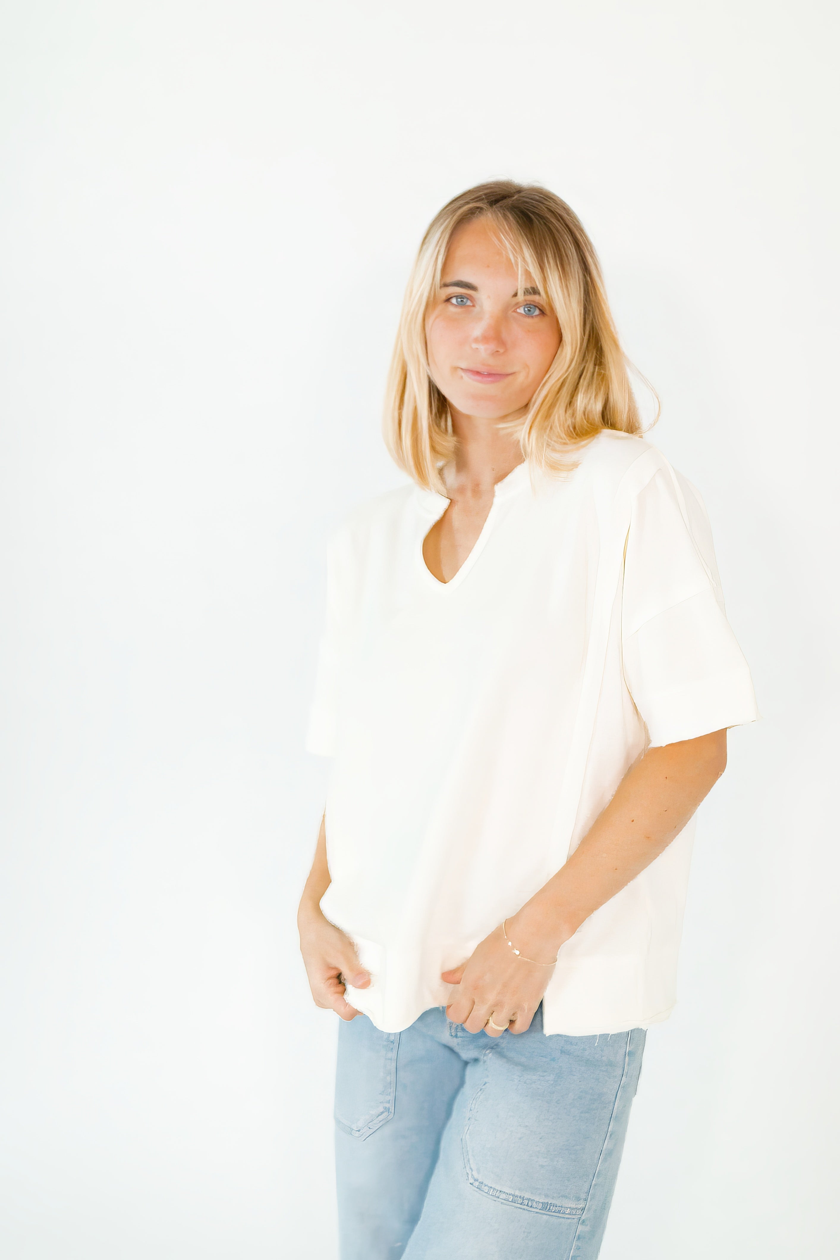 Ruthie Split Neck Top