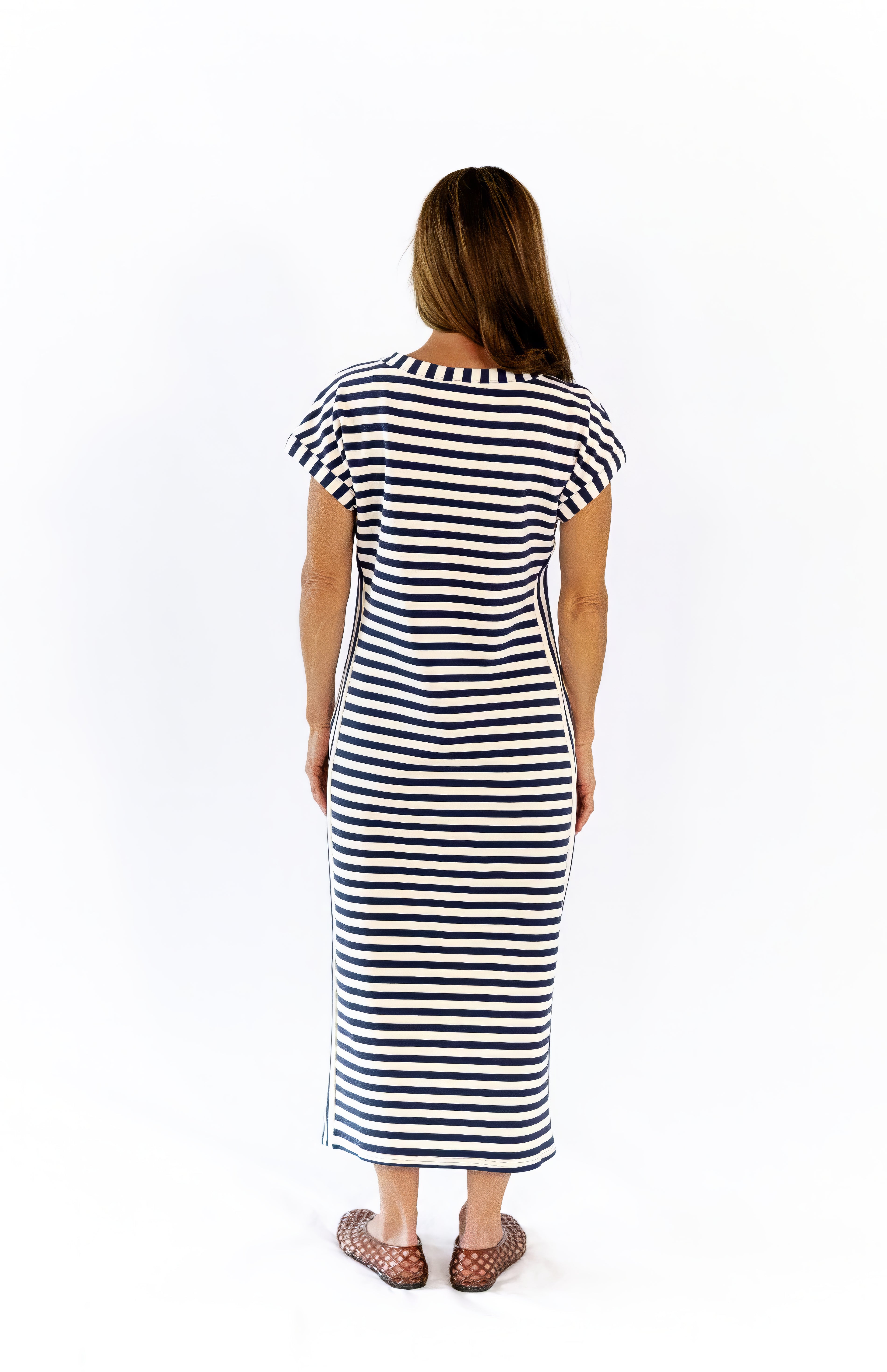 Aven Striped Henley Dress