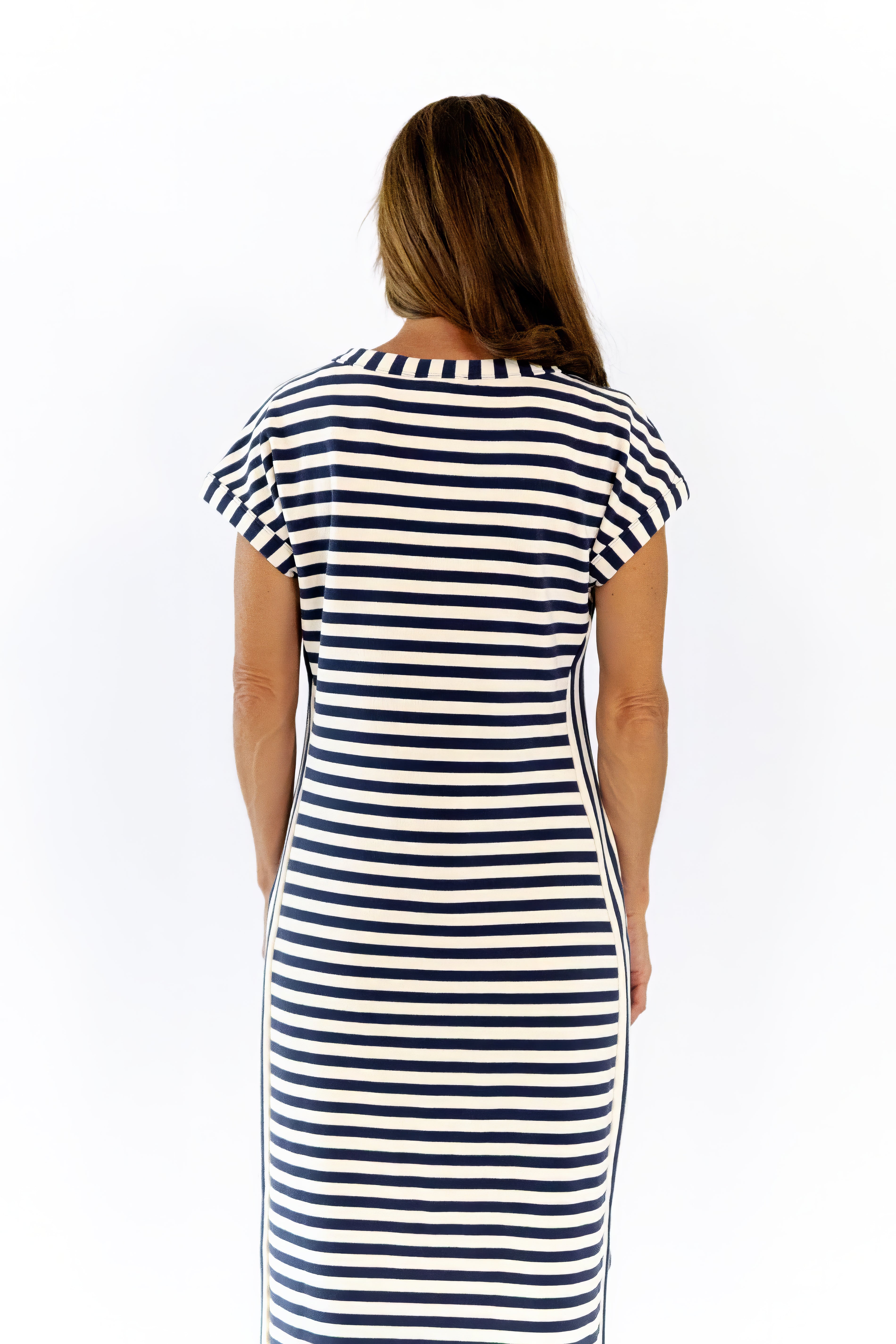 Aven Striped Henley Dress