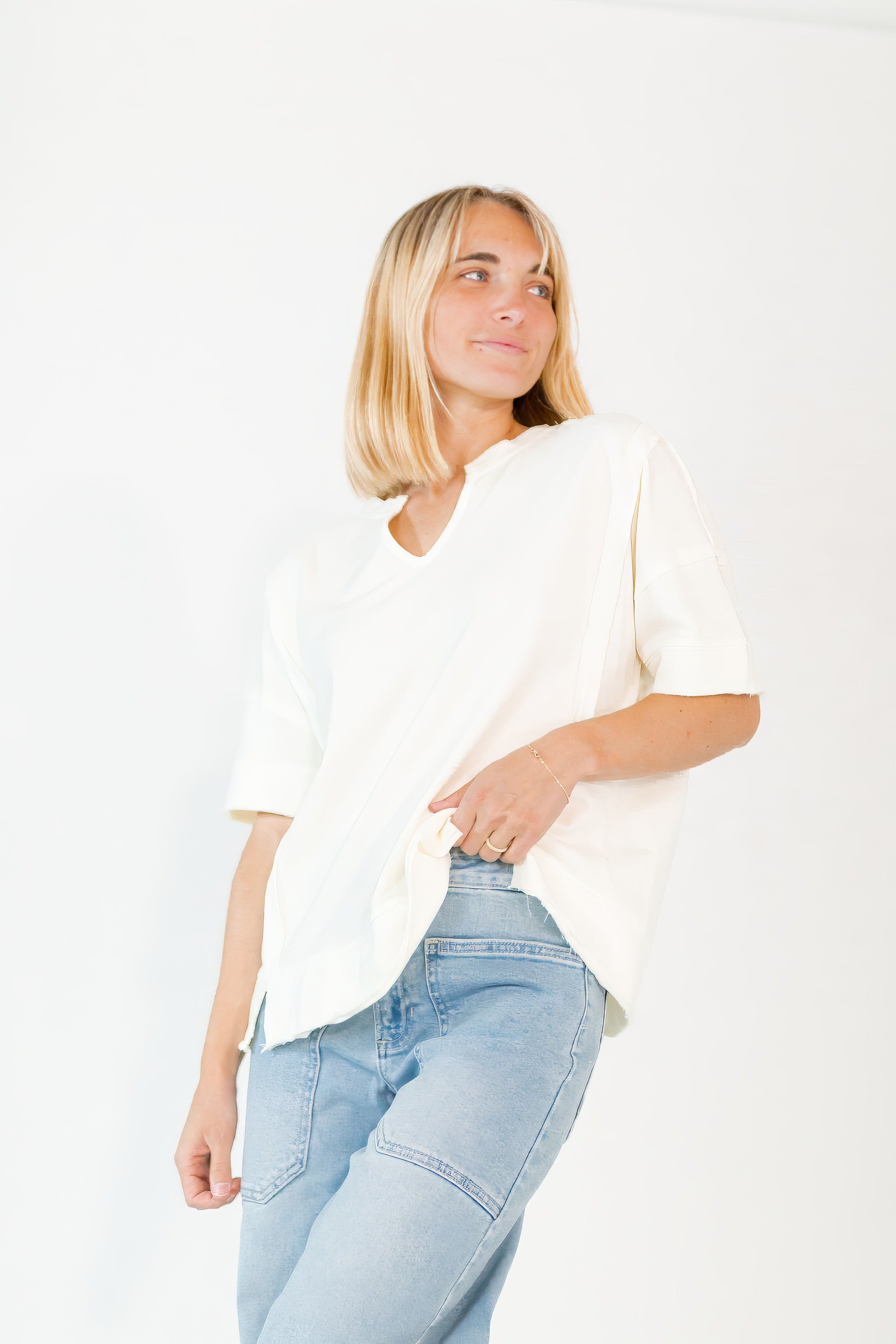Ruthie Split Neck Top