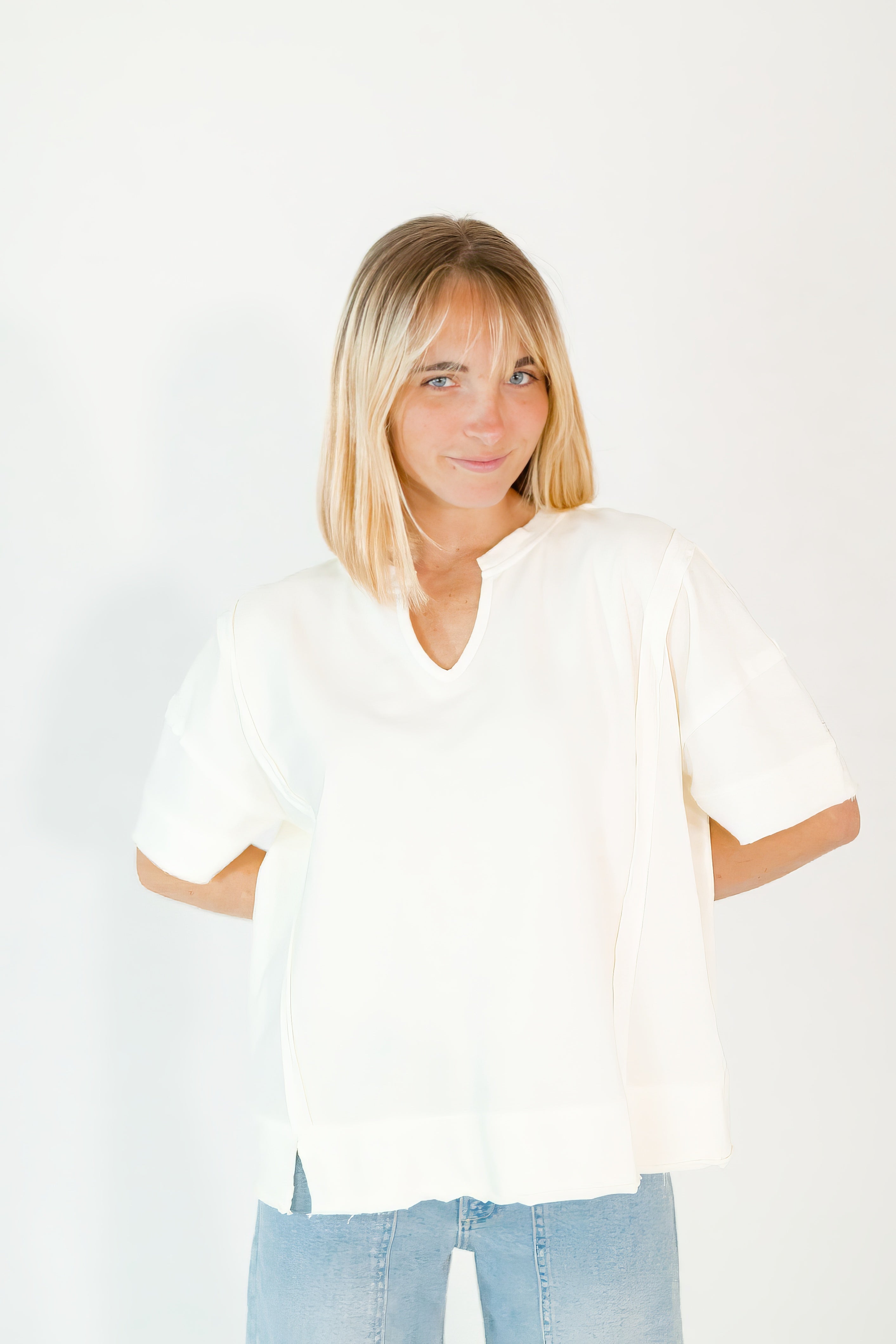 Ruthie Split Neck Top
