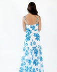 Wylie Floral Drop Hem Maxi Dress・Blue