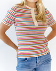 Cado Striped Knit Top