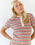 Cado Striped Knit Top