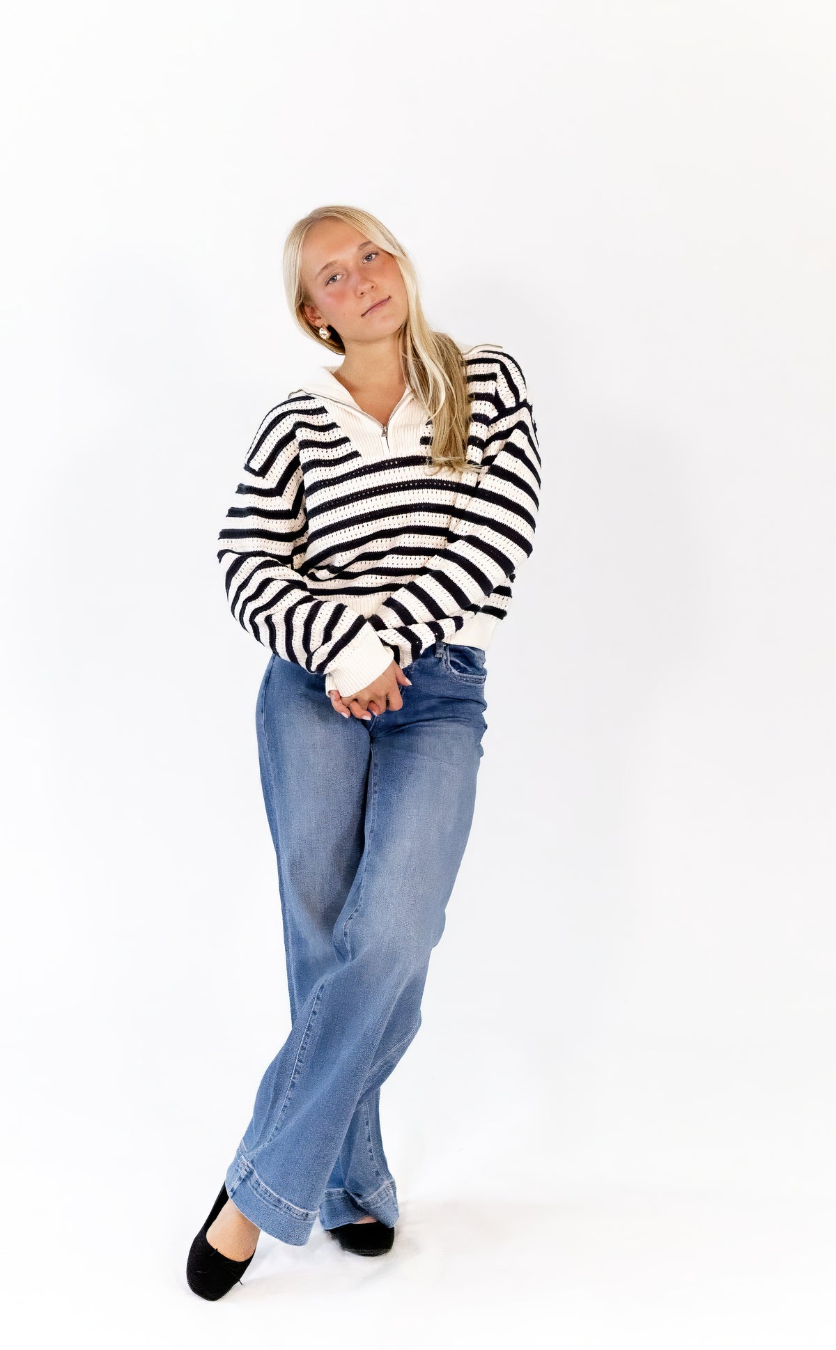 Volcan Striped Half-Zip