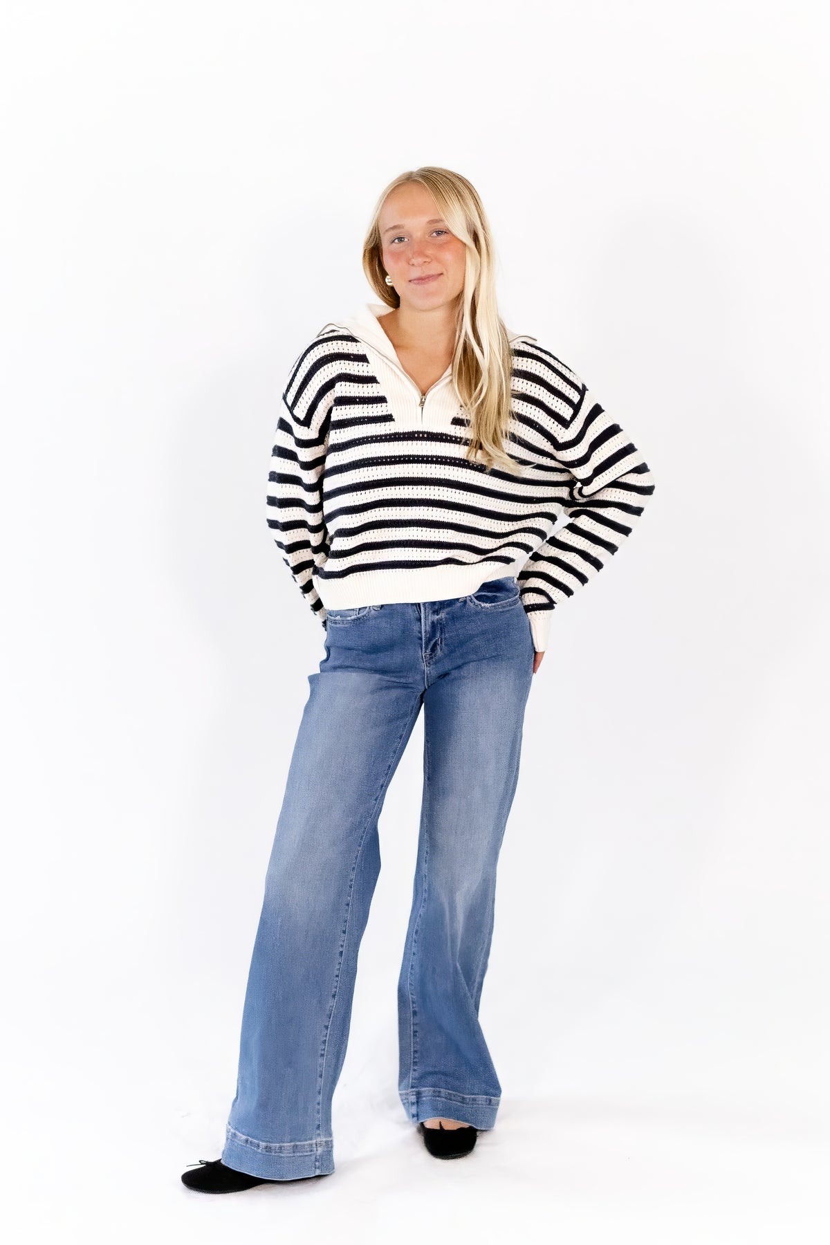 Volcan Striped Half-Zip