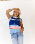 Tobi Striped Knit Vest