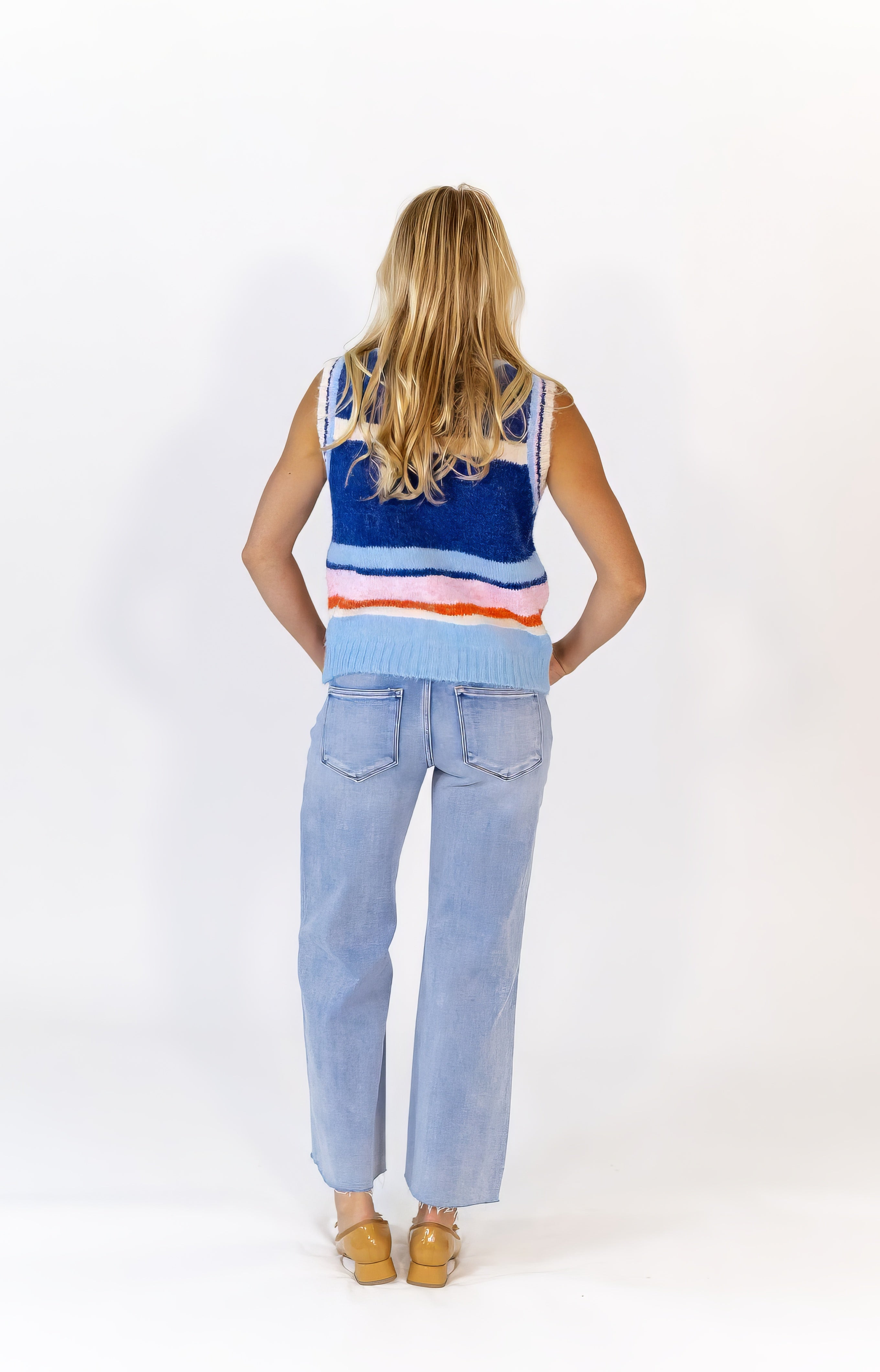 Tobi Striped Knit Vest