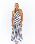 Bodie Contrast Striped Maxi Dress