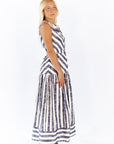 Bodie Contrast Striped Maxi Dress
