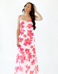 Wylie Floral Drop Hem Maxi Dress・Pink