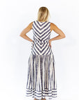 Bodie Contrast Striped Maxi Dress