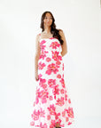 Wylie Floral Drop Hem Maxi Dress・Pink