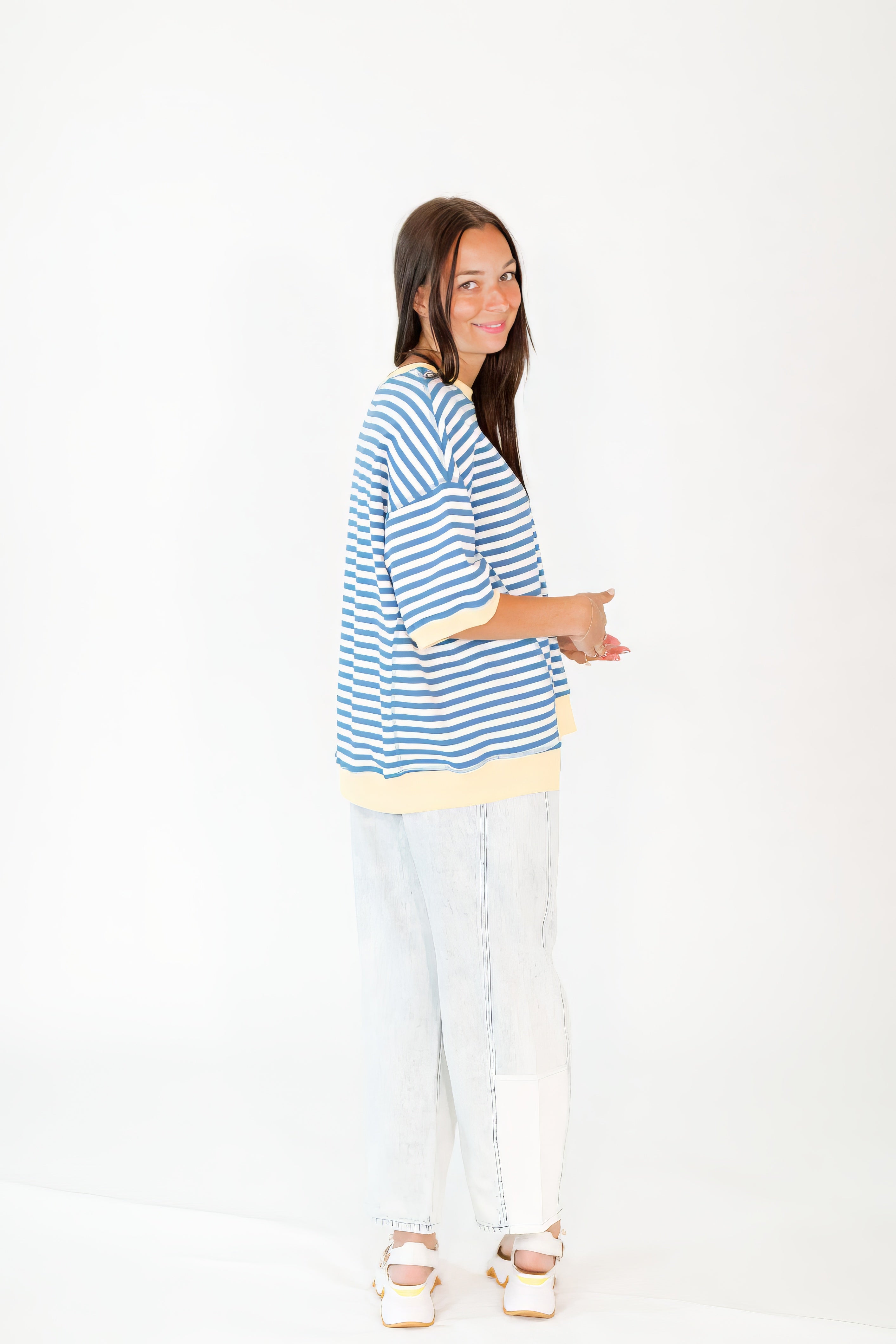 Habanne Striped Crewneck