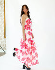 Wylie Floral Drop Hem Maxi Dress・Pink