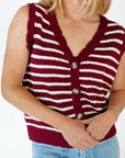 Ghia Striped Sweater Vest