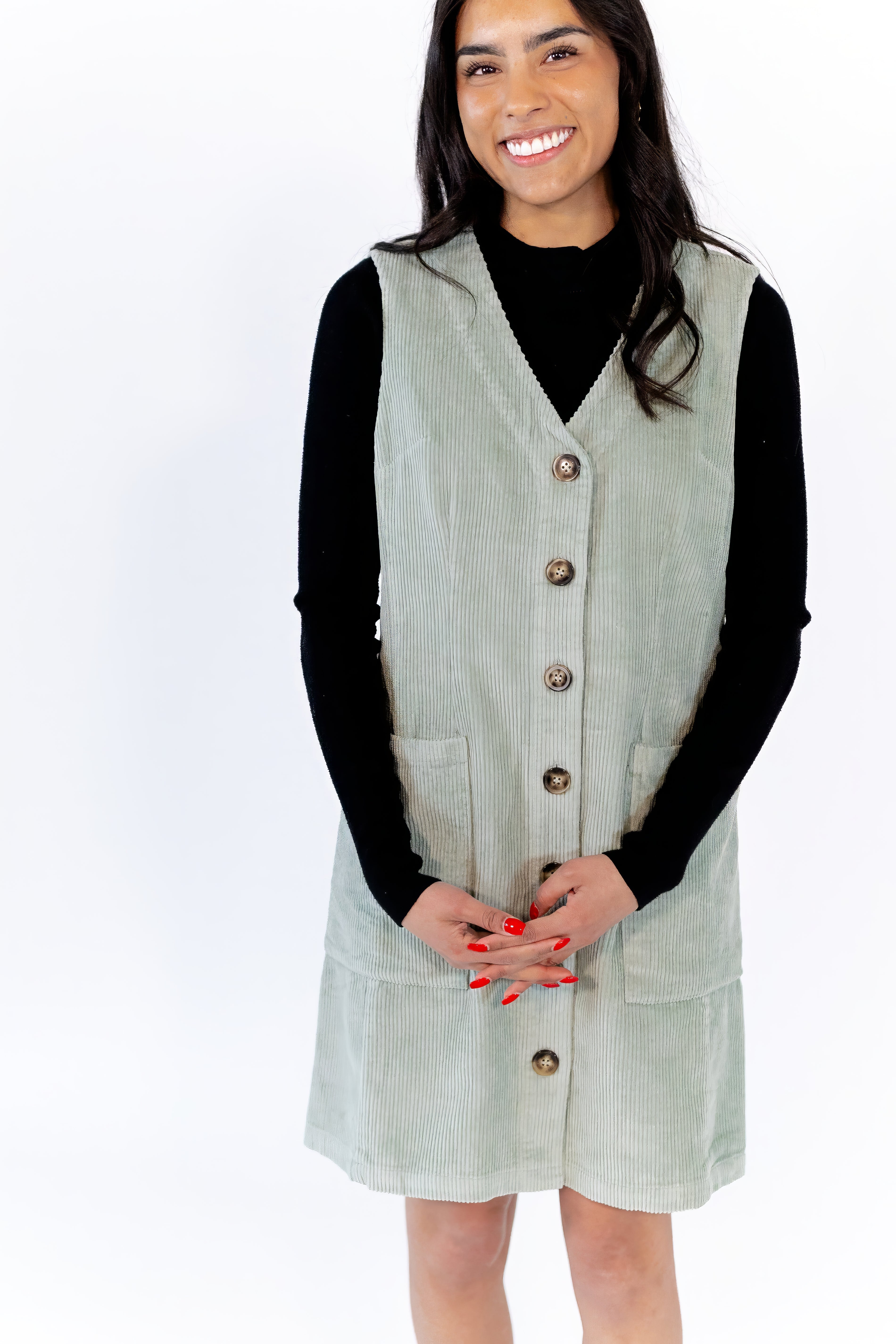 Sherilyn Corduroy Button Down Dress