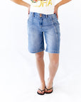 Andi Slouchy Seam Denim Shorts